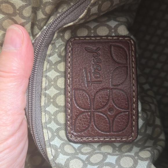 Fossil Brown Leather Shoulder Bag - Picture 5 of 14